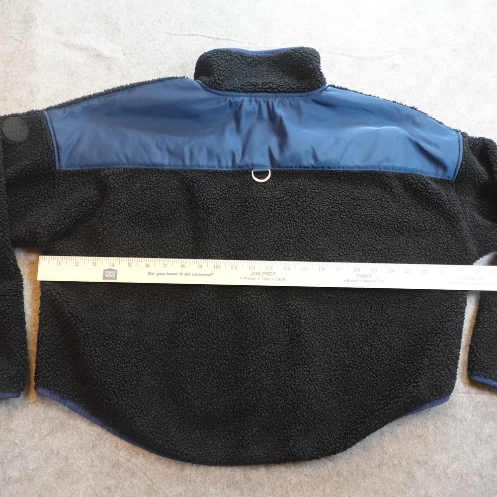 Tuckernuck Jacket Womens Medium Black Blue Sport Lawrence Sherpa Fleece Zip Up - Picture 9 of 11